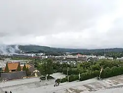 A commanding view of Miyin Temple and Weishan Township in October 2017.