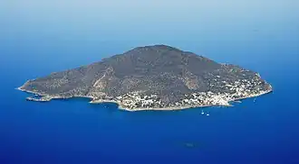 Aerial view of Panarea from the southeast