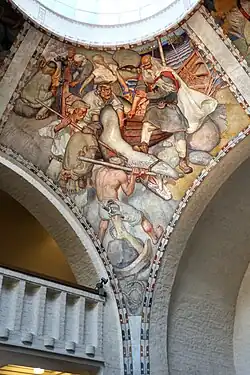 The Great Pike, 1928 fresco by Akseli Gallen-Kallela based on his 1904 painting