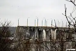 Antonivka Road Bridge after Battle of Kherson