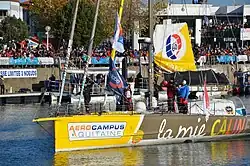 Departure of Arnaud Boissières on the 2016-2017 Vendée Globe