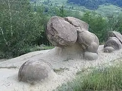 Rock formations in Ulmet village (Babele de la Ulmet)