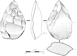 Another lithic flake handaxe