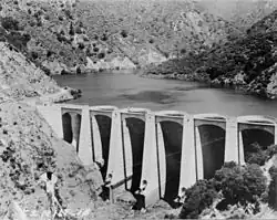 Big Dalton Dam near full capacity