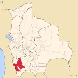 Location of the Nor Lípez Province within Bolivia