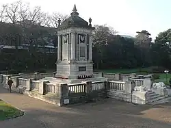 Bournemouth War Memorial with associated steps, enclosure and balustrade