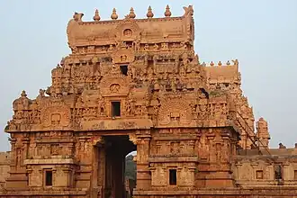 Brihadeeswara Temple Entrance Gopurams at Thanjavur