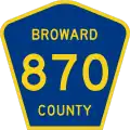 State Road 870 and County Road 870 marker