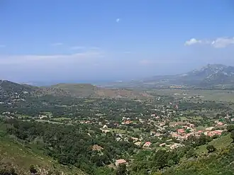 Calenzana seen from the GR 20