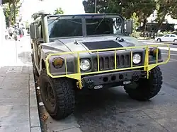 Camouflaged Humvee military version