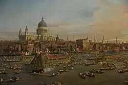The City of London from the River Thames with St. Paul's Cathedral