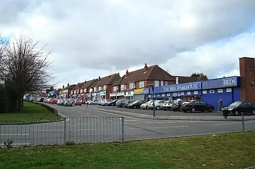 Shops on the Chester Road.
