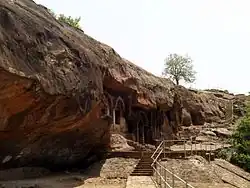 The caves and structural stupa of Archaeological interest on Dharmalingesvarasvami hill