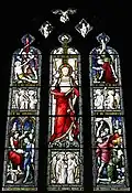 Window erected in his memory in St Peter's Church, Edensor made by Hardman & Co. in 1882