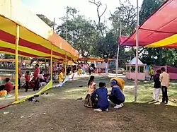 View during Chhath Puja at Chaudhary Pokhair Ghat, Basuki Nath Mahadev Mandir