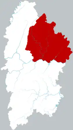 Location of Yongshun County within Xiangxi