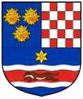 Arms of Croatia, Dalmatia and Slavonia used by Stephen and John of Anjou as Duke of Slavonia.