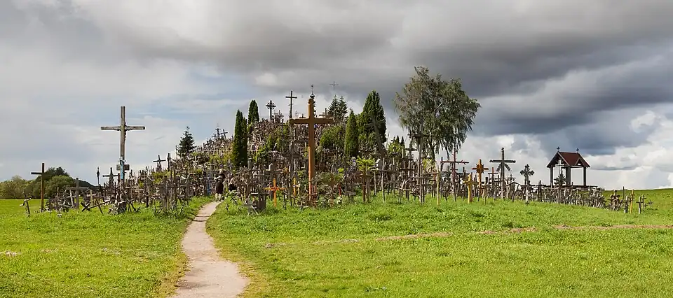 General view of the Hill of Crosses