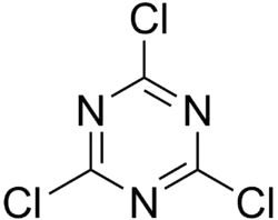 Skeletal formula of cyanuric chloride