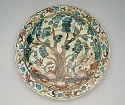 Dish with a Large Tree, The Keir Collection of Islamic Art