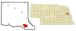Location in Nebraska