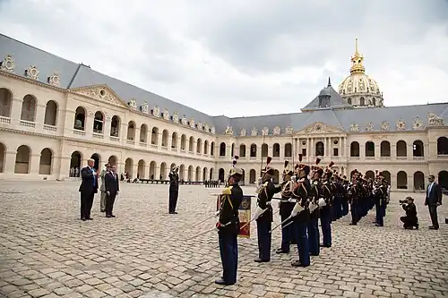 President Macron welcomes President Trump to Les Invalides (July 17, 2017)