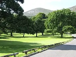 View of Donard Park with Slieve Donard in the background