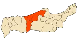 Location of Cherchell within Tipaza Province