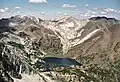 Matterhorn upper left, Ice Lake centered, Sacajawea Peak in upper right corner