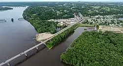 Julien Dubuque Bridge Dubuque Rail Bridge crossing the Mississippi into East Dubuque