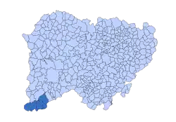 Location in Salamanca