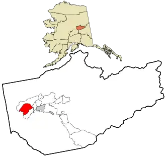Location within Fairbanks North Star Borough and the state of Alaska