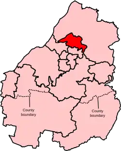 Map showing the location of the Filton and Bradley Stoke constituency in Avon under the boundaries created by the 2023 boundary review and first used at the 2024 general election.