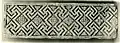 A fragment from a limestone frieze with diagonal key patterns and rosettes from 6th century Byzantine Egypt, in the collection of the Metropolitan Museum of Art.