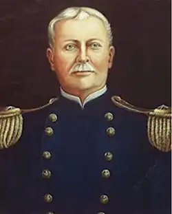 1898 color portrait of Brigadier General George H. Weeks in dress uniform