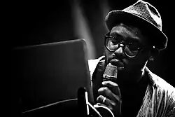 Photograph of musician performing