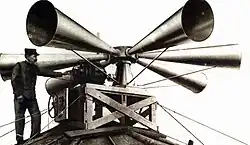 Gigantic sirens warn Paris of German Air Raids June 1918