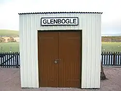 The 'Glenbogle' station sign at Broomhill station