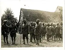 A company of 15th Sikhs at Le Sart, France 1915.