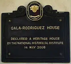 Historical Marker Gala-Rodriguez House