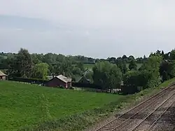 Looking to Bryn-yr-Eos houses, with Whitehurst gardens in the distance.