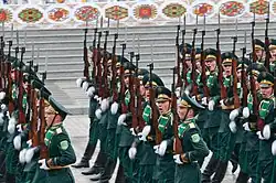 The battalion on parade.