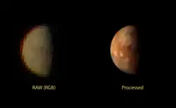 Low resolution view of Io captured by JunoCam (September 2017)