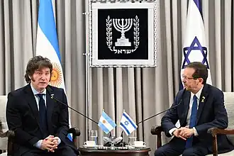 Javier Milei and Isaac Herzog, February 6, 2024