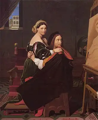 Raphael and La Fornarina by Jean-Auguste-Dominique Ingres