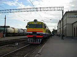 Train at Jelgava station