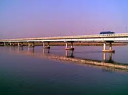A bridge on the River Jhelum, seen from Sarai Alamgir