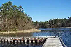 Another dock on Caney Lake Reservoir.