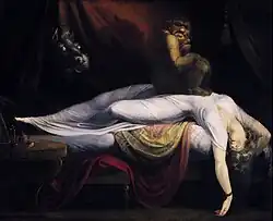 A sleep demon painted by Johann Heinrich Füssli