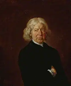 head and shoulders mezzotint of an English gentleman in the 1750s